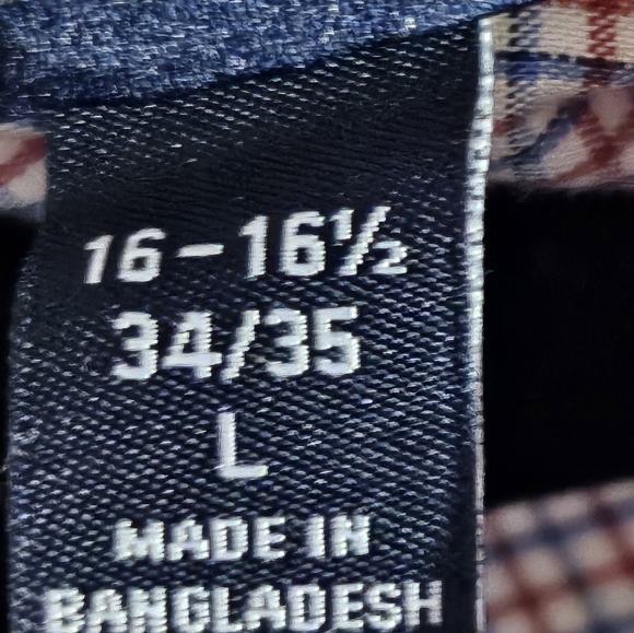 Mens Tommy Hilfiger Button Down Dress Shirt L 16-16 1/2 - Picture 7 of 7